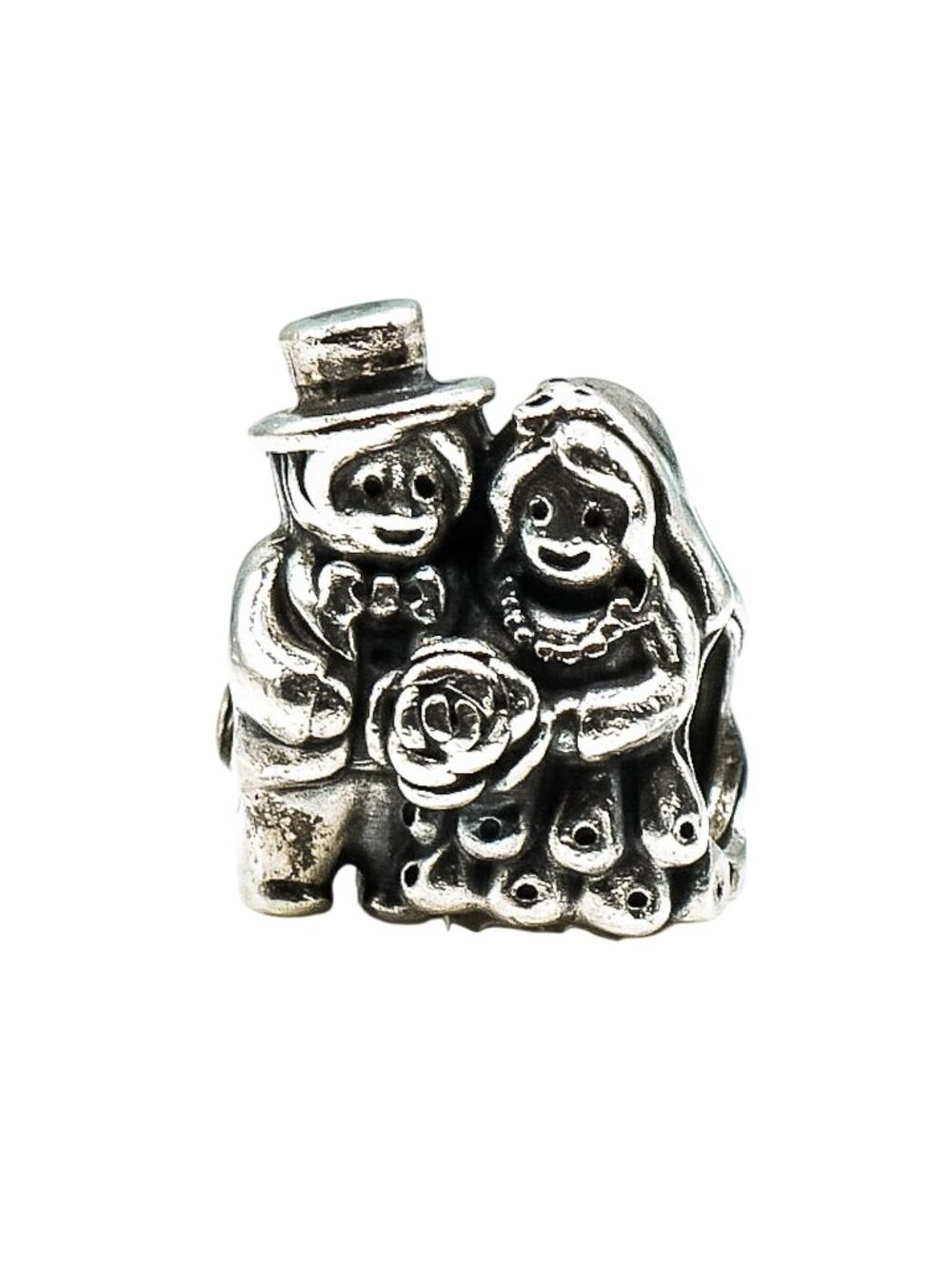 Pandora Mr & Mrs Wedding Couple Charm Sterling Silver Retired